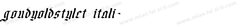 goudyoldstylet itali字体转换